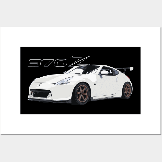 Nissan Z in White on Bronze Volks Wall Art by cowtown_cowboy